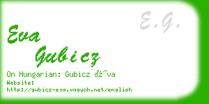 eva gubicz business card